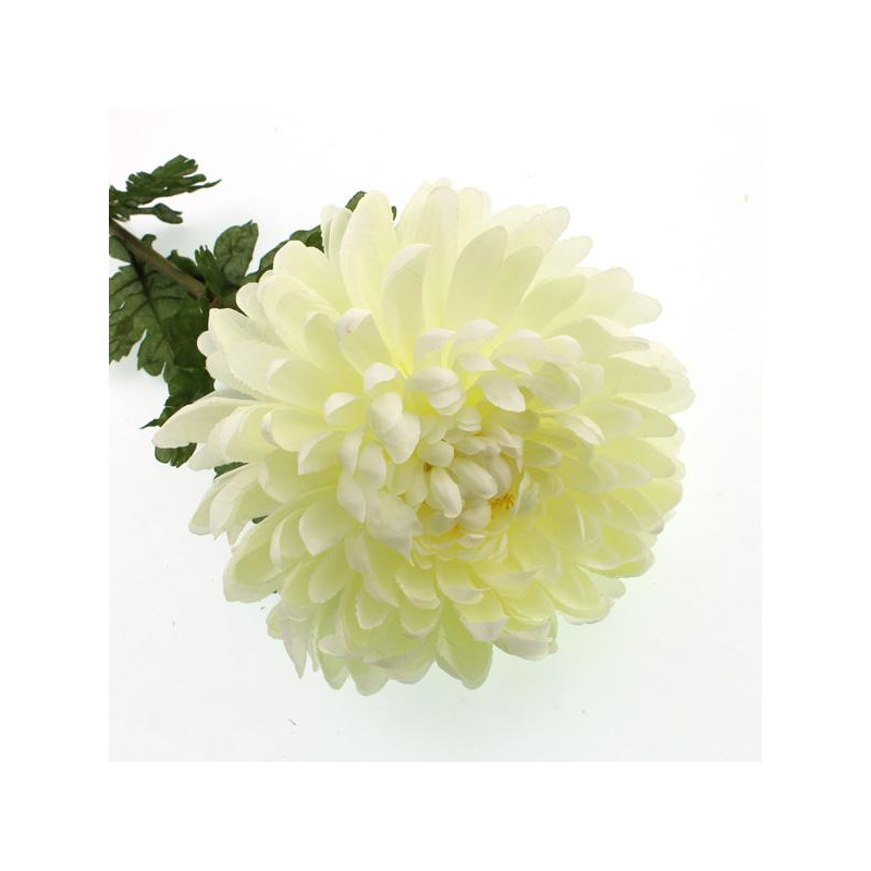 77cm Artificial Chrysanthemum White Michael Dark