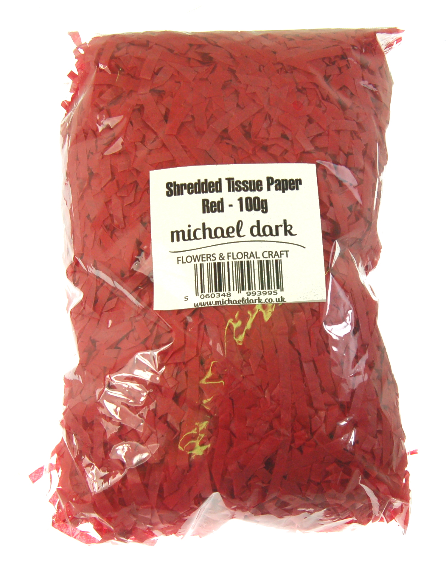 100g Shredded Tissue Paper Red Shredded Tissue