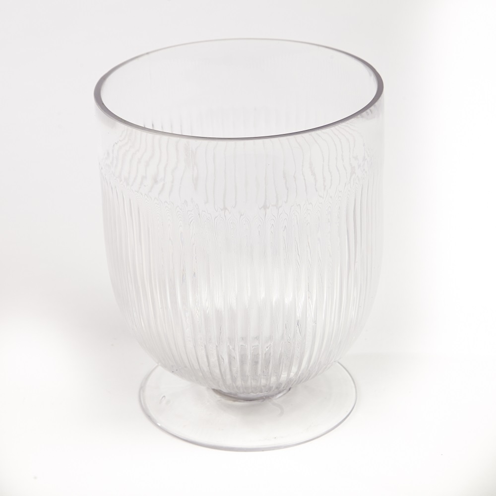 Ribbed Hurricane Vase 22cm Candles Holders